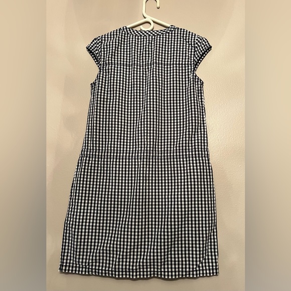 J.Crew white and blue gingham short sleeve dress 100 % cotton size 2 - Picture 2 of 10